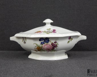 A Vintage Rosenthal Maria Lidded Serving Bowl/ Vegetable Bowl or Tureen with a Floral Decor (designed by PH Rosenthal)