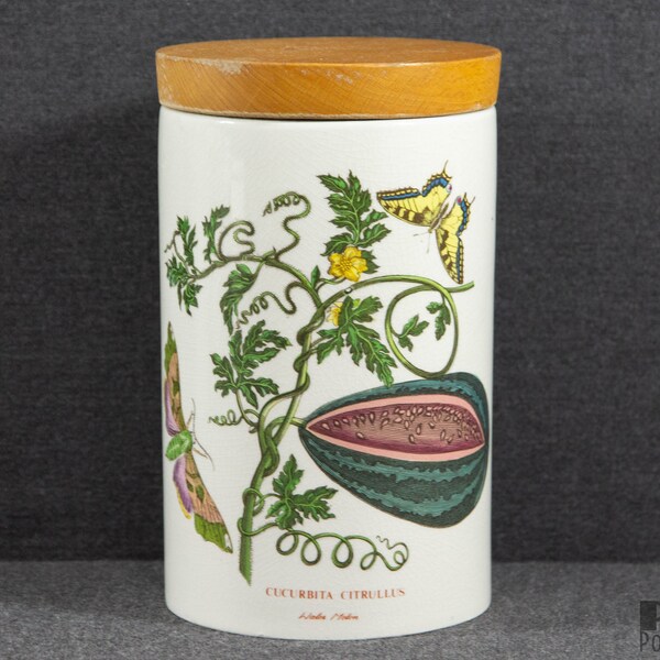 A Charming Vintage Portmeirion The Botanic Garden 'Cucurbita Citrullus' Large Lidded Jar