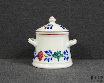 A Royal Boch Boerenbont Lidded Sugar Bowl or Sugar Container