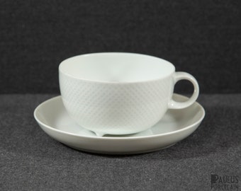 A Rosenthal Century White Teacup And Saucer, Tapio Wirkkala Design