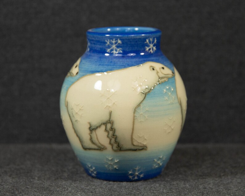 Sally shops Tuffin For Dennis Chinaworks - Small Polar Bear Vase