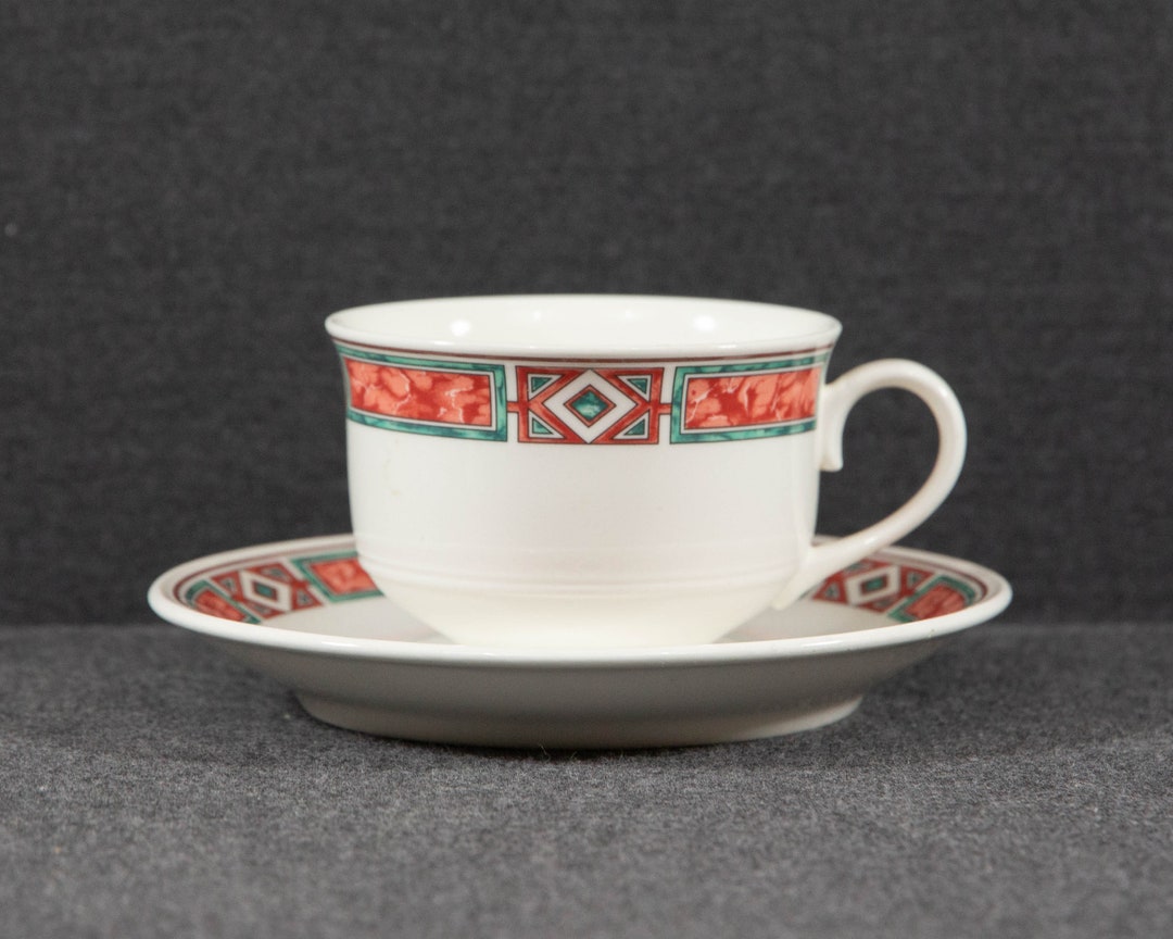 A Villeroy & Boch Rialto Vintage Teacup and Saucer, Bone China - Etsy