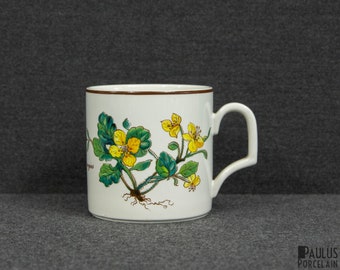 A Villeroy & Boch Botanica Small Limited Edition Coffee Mug or Cocoa Mug with a  Chelidonium Majus Decor