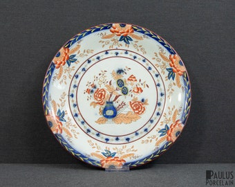 A Petrus Regout Persian Pattern Antique Collectible Plate or Large Platter (two repairs on the rim as pictured)