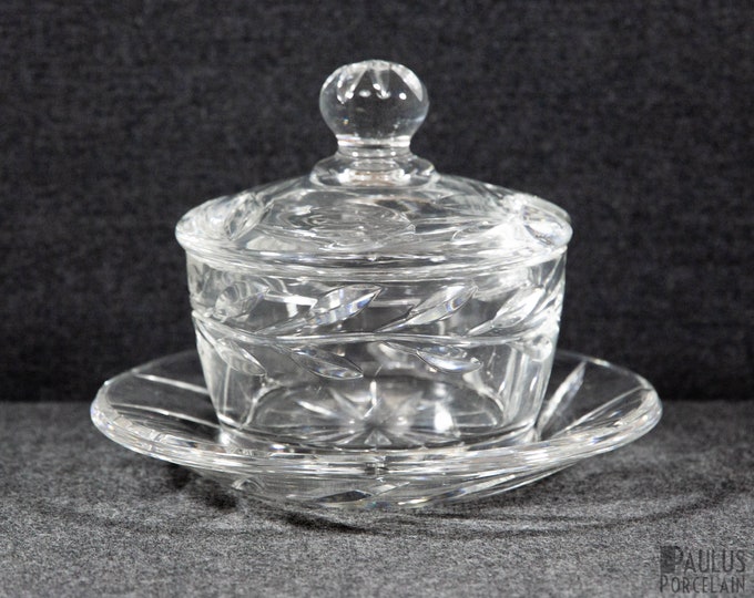 A Beautiful Fine Cut Crystal Butter Dish or Lidded Dish Etsy