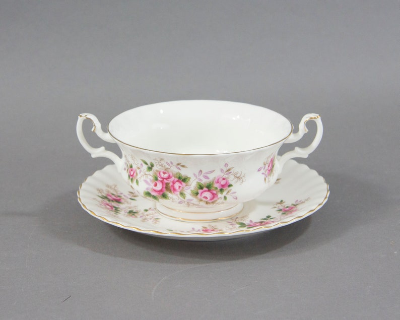 Soup Cup and Saucer /'Lavender Rose/' Royal Albert