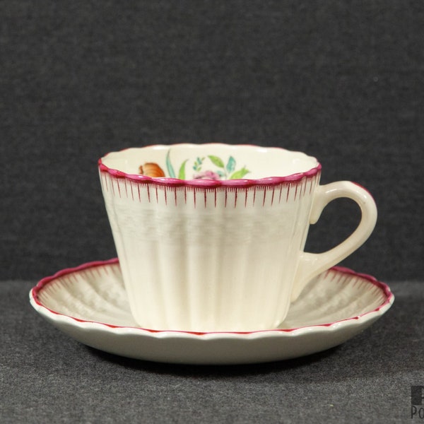 A Vintage Spode 'French Garden' Teacup and Saucer