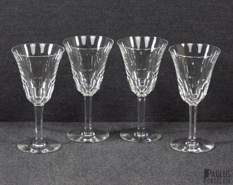4 Cut Crystal Wine Glasses