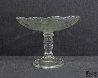 Medium Sized Glass Tazza, Centerpiece or Footed Bowl