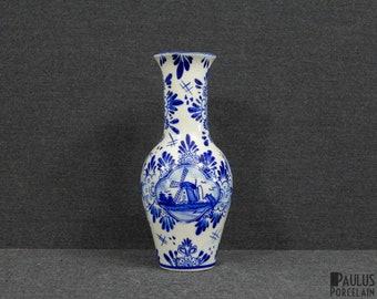 A Delfts Blauw Small Hand Painted Vase or Bud Vase