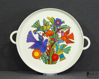 An Acapulco, Villeroy & Boch Round Tray, Serving Tray or Handled Serving Platter(a few small spots underglaze as pictured)