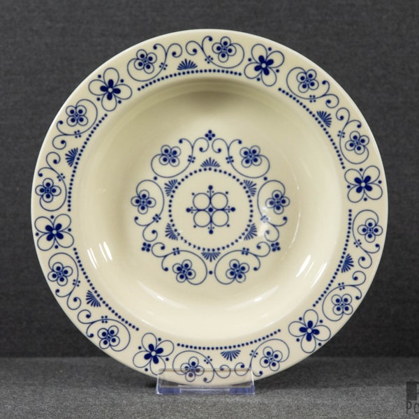 A Lovely Vintage Annaburg Sintolan Soup Plate, Blue and White Porcelain