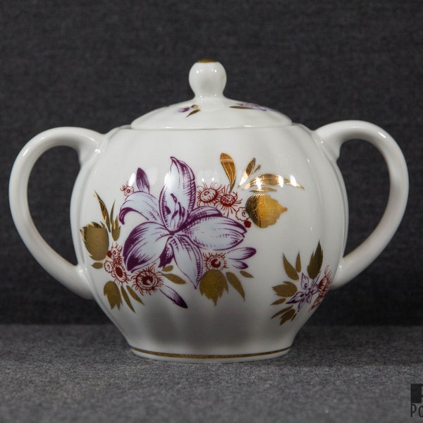 A Lomonosov Lidded Sugar Bowl, made in the USSR