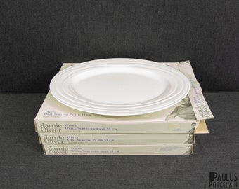 A Jamie Oliver Waves Oval Platter/ Oval Serving Tray/ Made of Fine White Earthenware new in box