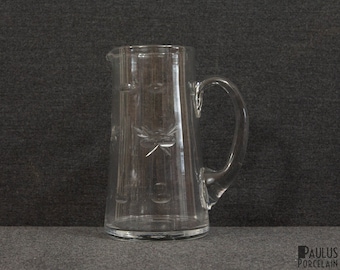 An Etched Crystal Water Jug, Lemonade Jug or Pitcher