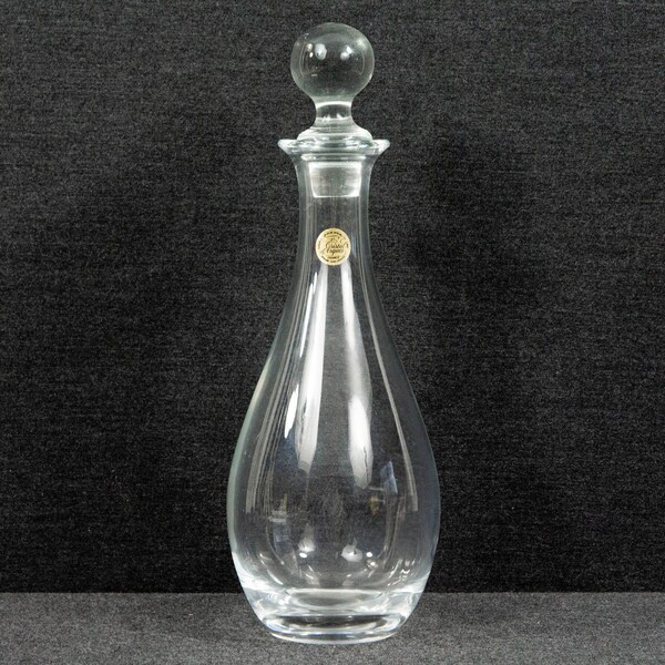 A Beautiful Cristal d'Arques Vintage Clear Crystal Carafe or Decanter