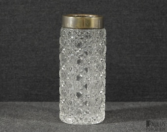 Crystal And Silver Plated Spoon Jar