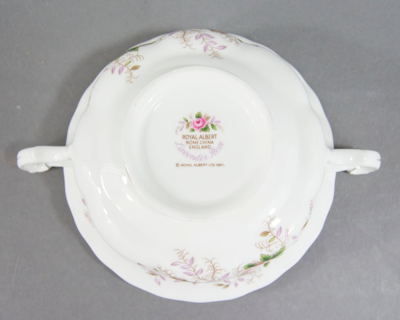 Soup Cup and Saucer /'Lavender Rose/' Royal Albert