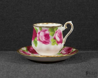 A Royal Albert Old English Rose Coffee Cup or Ladies Cup