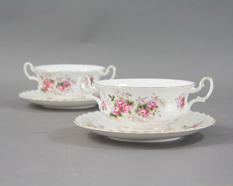 Soup Cup and Saucer /'Lavender Rose/' Royal Albert