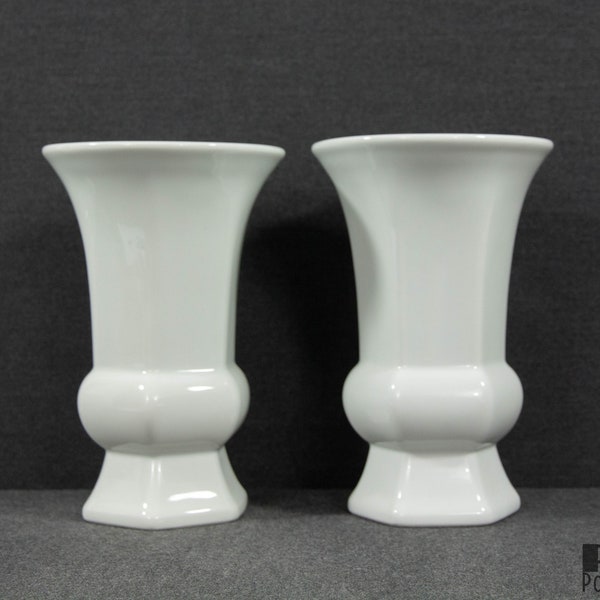 White Porcelain Vase Etsy