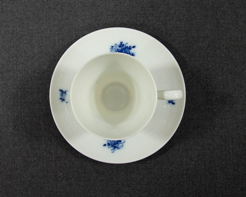 A Rosenthal 'romance in Blue' Studio Line Demitasse Cup and Saucer, Espresso Cup and Saucer or