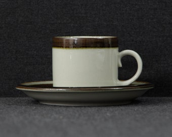 A Vintage Arabia Finland Karelia Coffee Cup and Saucer