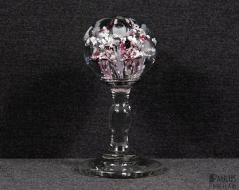 Beautiful Antique Blown Glass Footed Paperweight or Wig Stand