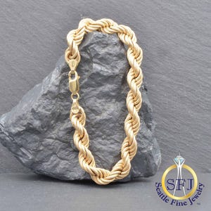 Solid 18K Large Rope Bracelet Restored Vintage, Made in Italy. Solid 18K Yellow Gold. Valued at 12,290 USD