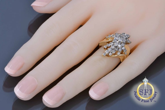 Diamond Cluster Starburst Snowflake Restored Vint… - image 5