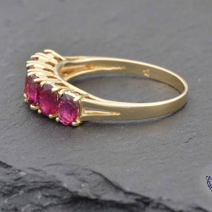 Natural Ruby Ring, Solid 14k Yellow Gold image 3
