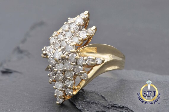 Diamond Cluster Starburst Snowflake Restored Vint… - image 2