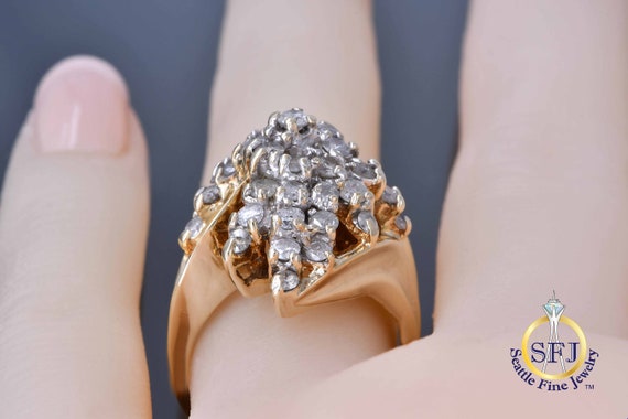 Diamond Cluster Starburst Snowflake Restored Vint… - image 7