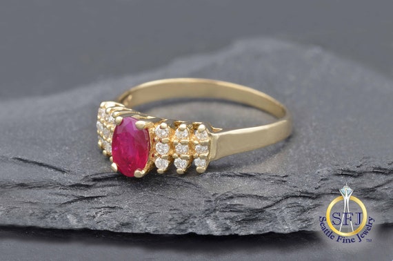 Natural Ruby and Diamond Cathedral Restored Vinta… - image 2