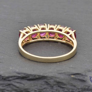 Natural Ruby Ring, Solid 14k Yellow Gold image 4