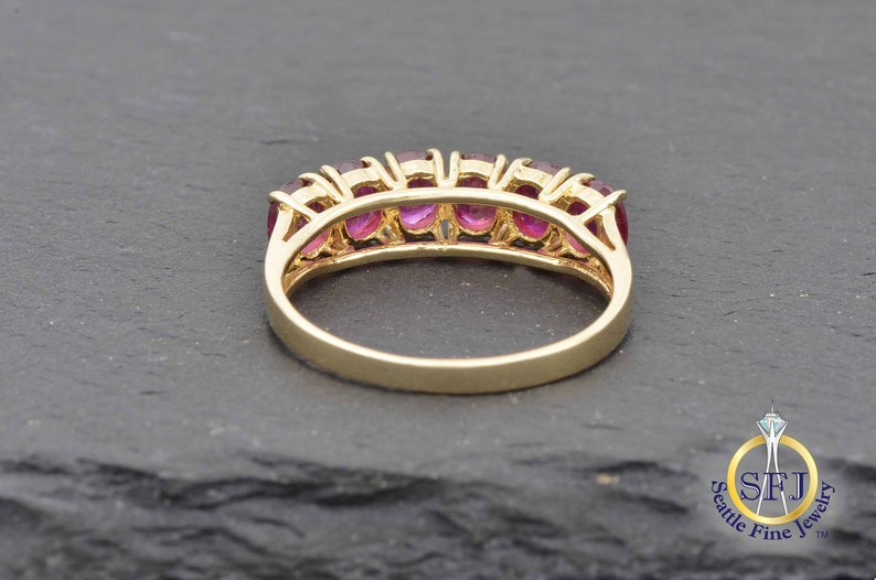 Natural Ruby Ring, Solid 14k Yellow Gold image 4