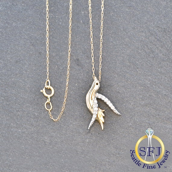 Diamond bird necklace best sale