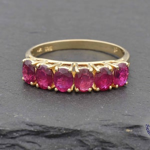 Natural Ruby Ring, Solid 14k Yellow Gold image 9