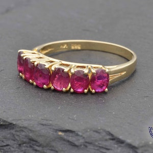 Natural Ruby Ring, Solid 14k Yellow Gold image 2