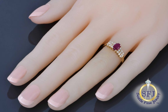 Natural Ruby and Diamond Cathedral Restored Vinta… - image 5