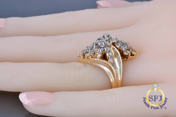 Diamond Cluster Starburst Snowflake Restored Vint… - image 6