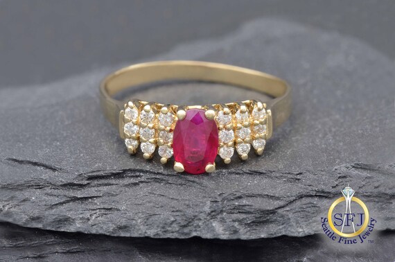 Natural Ruby and Diamond Cathedral Restored Vinta… - image 9
