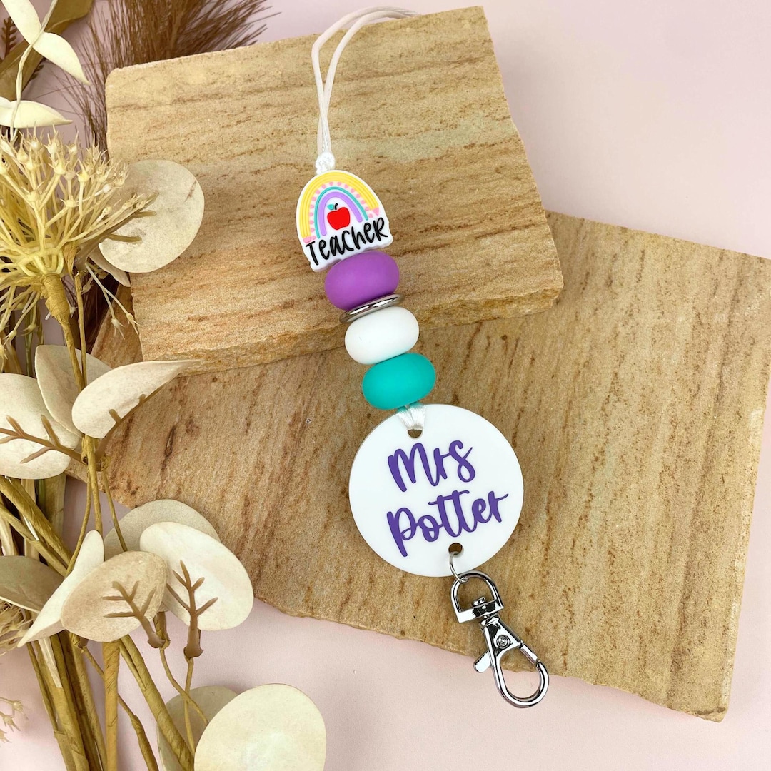 Personalised Teacher Lanyard | Colourful Lanyard | Teacher Appreciation ...