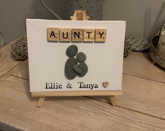 Auntie Uncle Relative Pebble Art Canvas