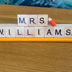 Personalised teacher scrabble gifts