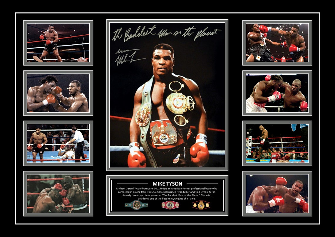 Signed Mike Tyson Memorabilia PHOTO A4 AUTOGRAPH PRINT Etsy
