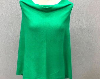 Emerald Green soft knit luxurious lightweight poncho