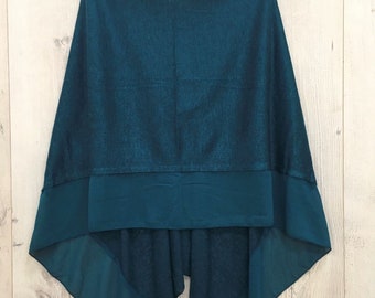 Teal lightweight poncho