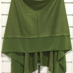 Moss green lightweight poncho