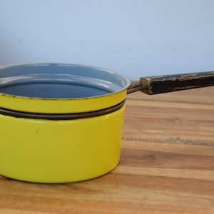 Vintage Enamel Bowl European Enamel Pot Cookware Enamelware Kitchenware Bowl Country Style Farmhouse Decor